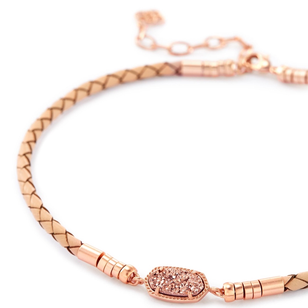 Kendra Scott Cooper Rose Gold Leather Choker